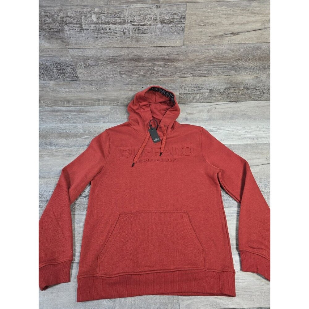 NWT Buffalo By David Bitton Mens Long Sleeve Moniker Pullover Hoodie Size Large
